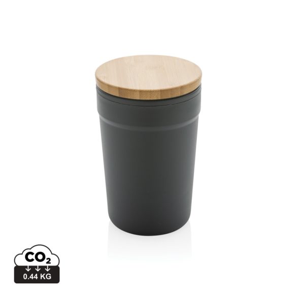 GRS RPP mug with FSC® bamboo lid, grey