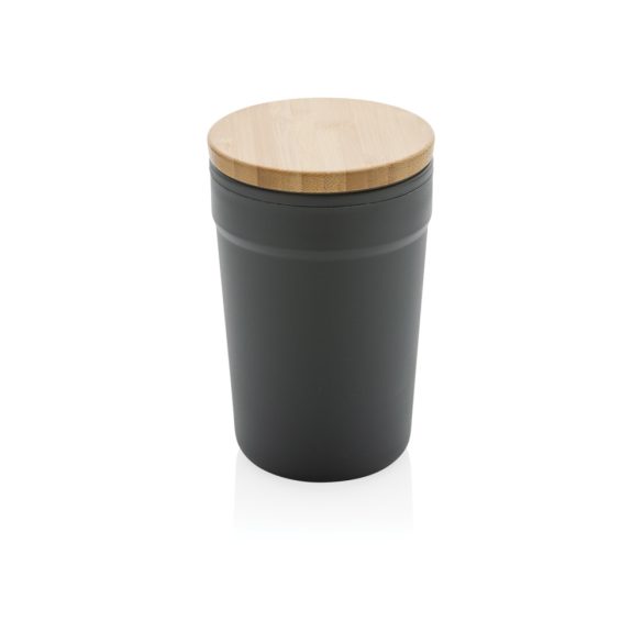 GRS RPP mug with FSC® bamboo lid, grey