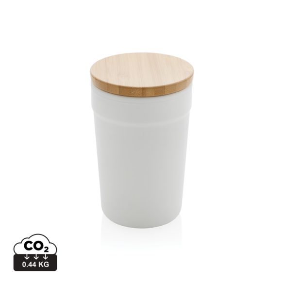 GRS RPP mug with FSC® bamboo lid, white