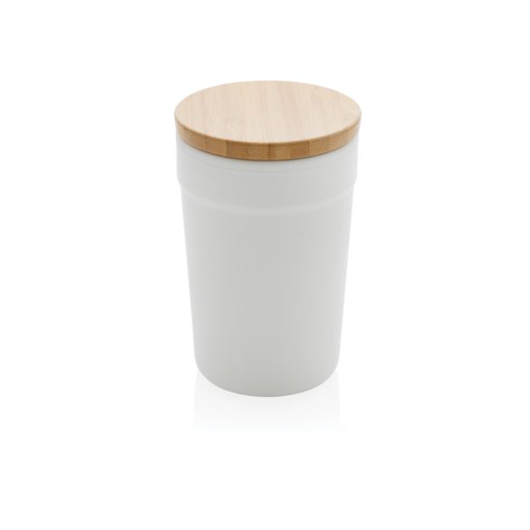 GRS RPP mug with FSC® bamboo lid, white