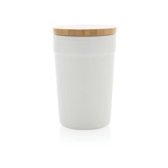 GRS RPP mug with FSC® bamboo lid, white