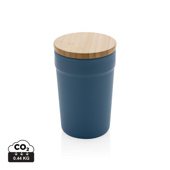 GRS RPP mug with FSC® bamboo lid, blue