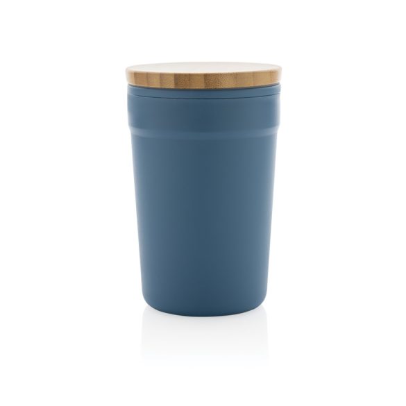 GRS RPP mug with FSC® bamboo lid, blue