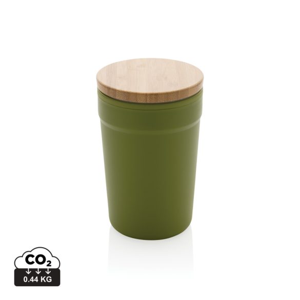 GRS RPP mug with FSC® bamboo lid, green