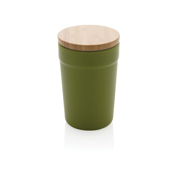 GRS RPP mug with FSC® bamboo lid, green