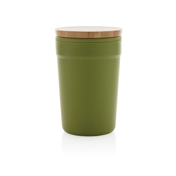 GRS RPP mug with FSC® bamboo lid, green