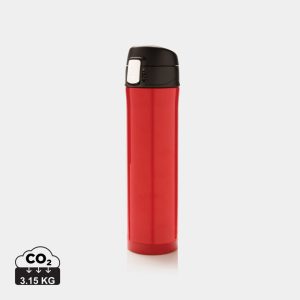 Easy lock vacuum flask, red