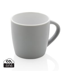 Ceramic mug with coloured inner, grey