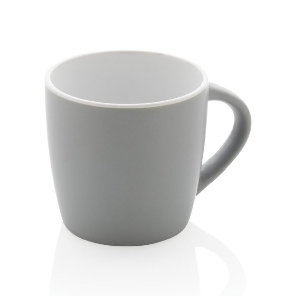 Ceramic mug with coloured inner, grey