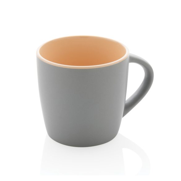 Ceramic mug with coloured inner, brown