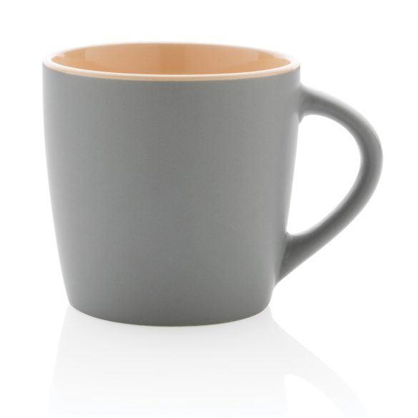 Ceramic mug with coloured inner, brown