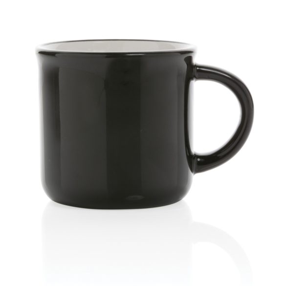 Vintage ceramic mug, black