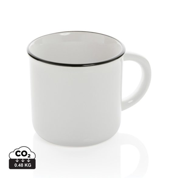 Vintage ceramic mug, white