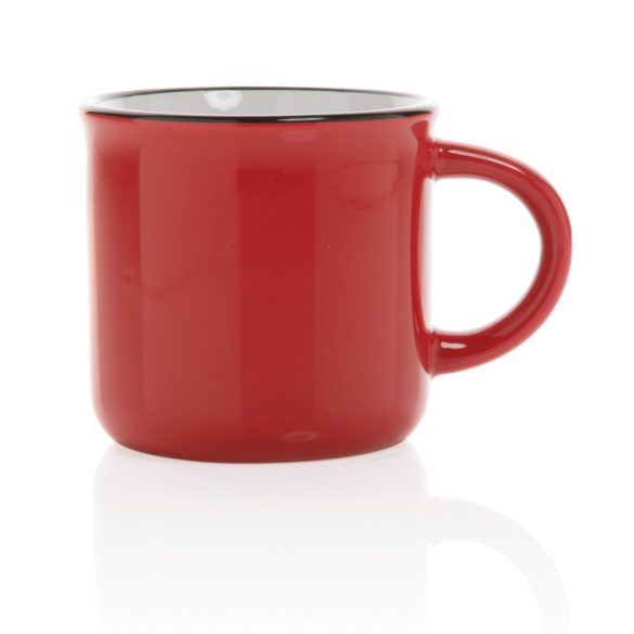 Vintage ceramic mug, red