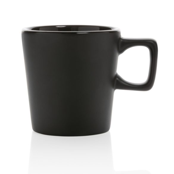 Ceramic modern coffee mug, black