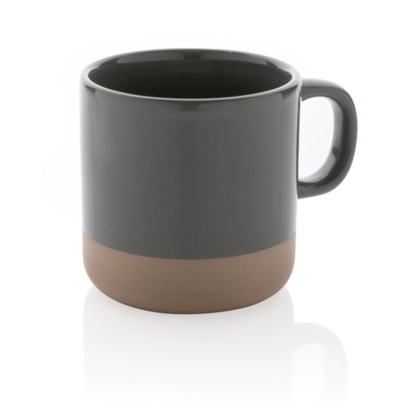 Glazed ceramic mug, grey