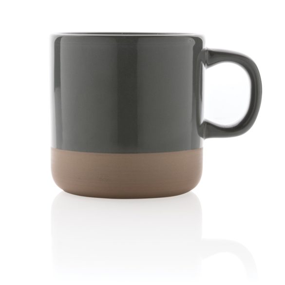 Glazed ceramic mug, grey