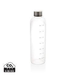GRS RPET Motivational water bottle, transparent