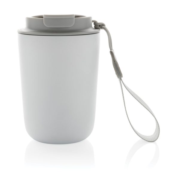 Cuppa RCS re-steel vacuum tumbler with lanyard, white