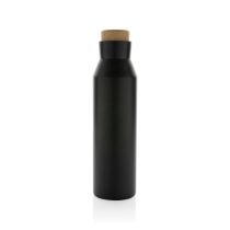   Gaia RCS certified recycled stainless steel vacuum bottle, black