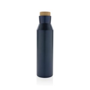 Gaia RCS certified recycled stainless steel vacuum bottle, blue