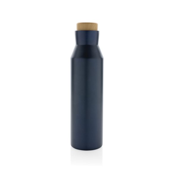 Gaia RCS certified recycled stainless steel vacuum bottle, blue