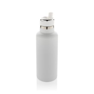 Hydro RCS recycled stainless steel vacuum bottle with spout, white