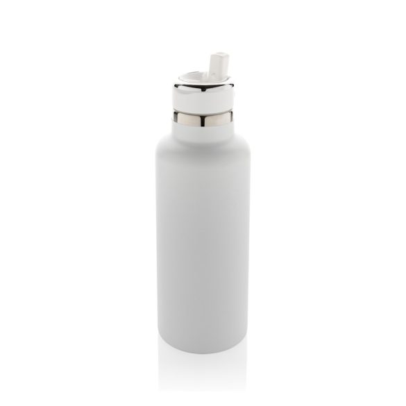 Hydro RCS recycled stainless steel vacuum bottle with spout, white