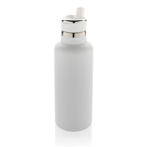 Hydro RCS recycled stainless steel vacuum bottle with spout, white