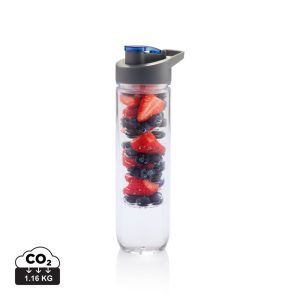 Water bottle with infuser, blue