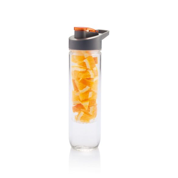 Water bottle with infuser, orange