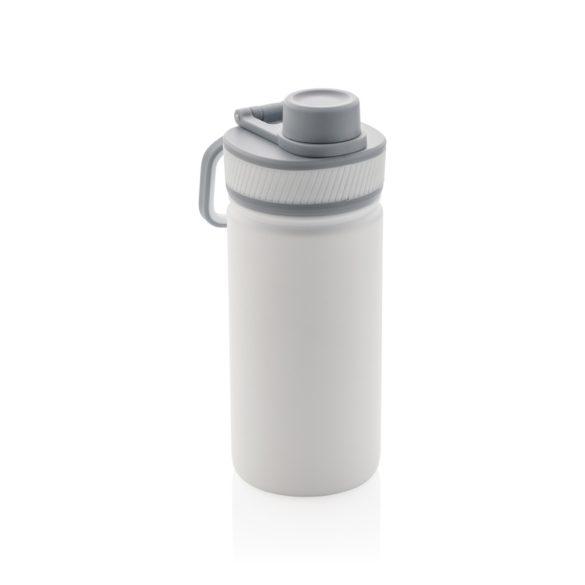 Vacuum stainless steel bottle with sports lid 550ml, white