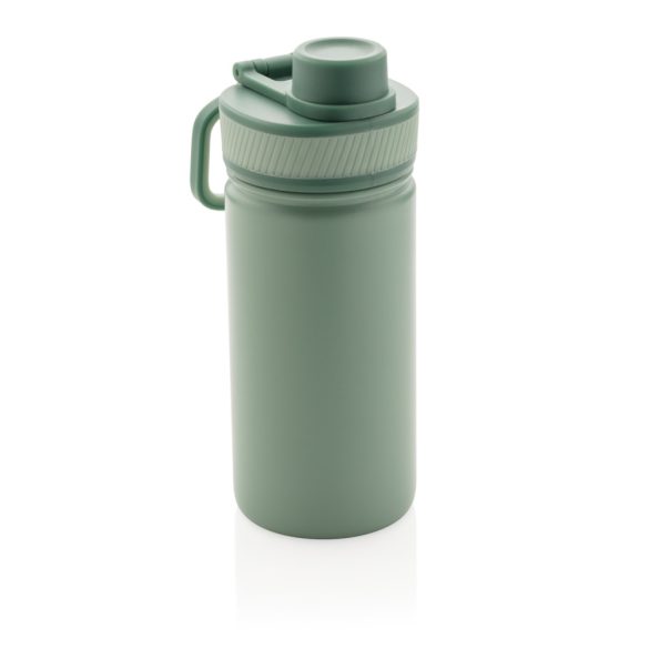 Vacuum stainless steel bottle with sports lid 550ml, green