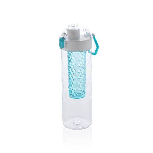 Honeycomb lockable leak proof infuser bottle, turquoise