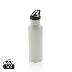 Deluxe stainless steel activity bottle, white