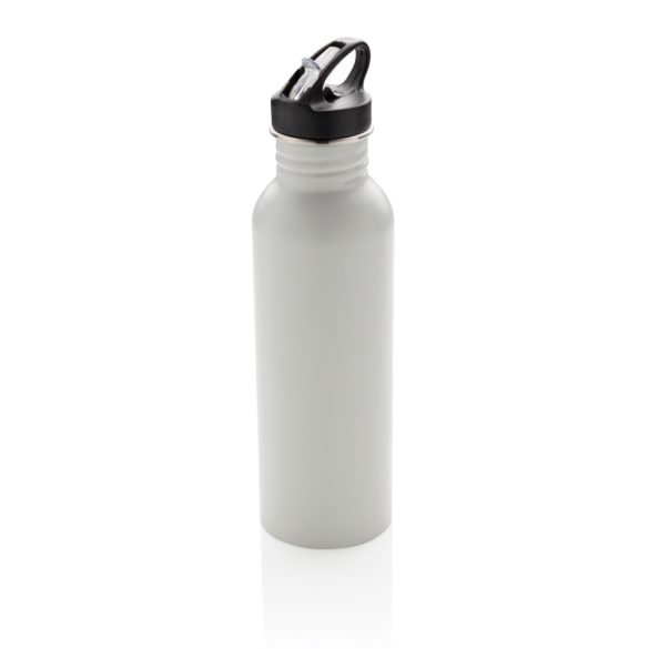 Deluxe stainless steel activity bottle, white