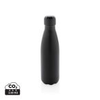 Solid colour vacuum stainless steel bottle, black