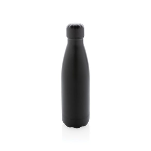 Solid colour vacuum stainless steel bottle, black
