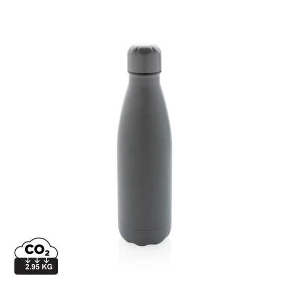 Solid colour vacuum stainless steel bottle, grey