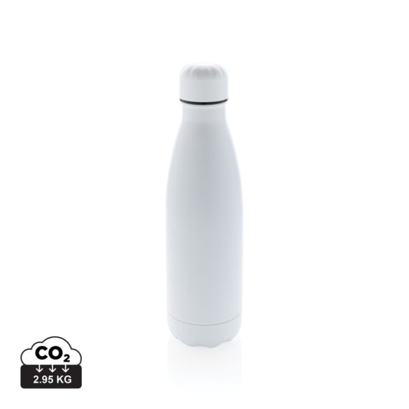 Solid colour vacuum stainless steel bottle, white