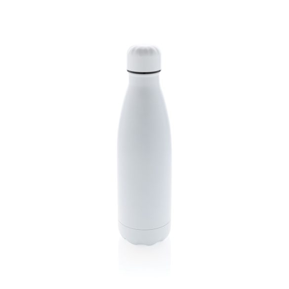 Solid colour vacuum stainless steel bottle, white
