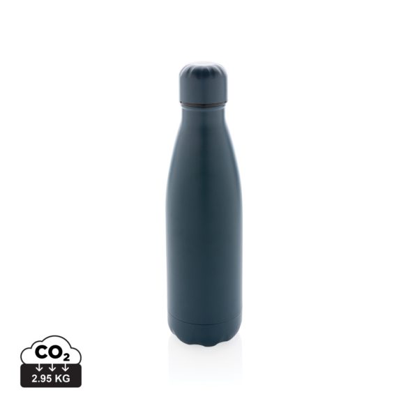 Solid colour vacuum stainless steel bottle, blue
