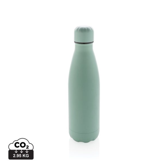 Solid colour vacuum stainless steel bottle, green