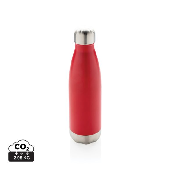 Vacuum insulated stainless steel bottle, red