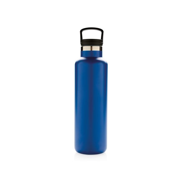 Vacuum insulated leak proof standard mouth bottle, blue