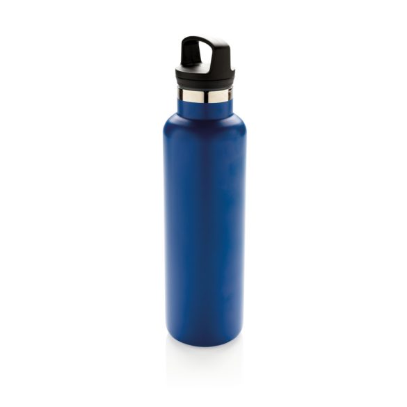 Vacuum insulated leak proof standard mouth bottle, blue