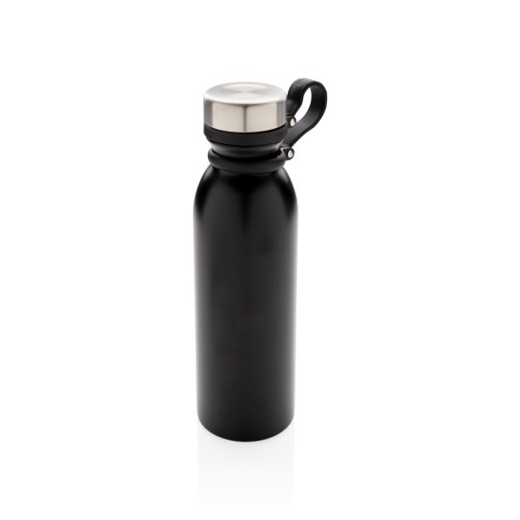 Copper vacuum insulated bottle with carry loop, black