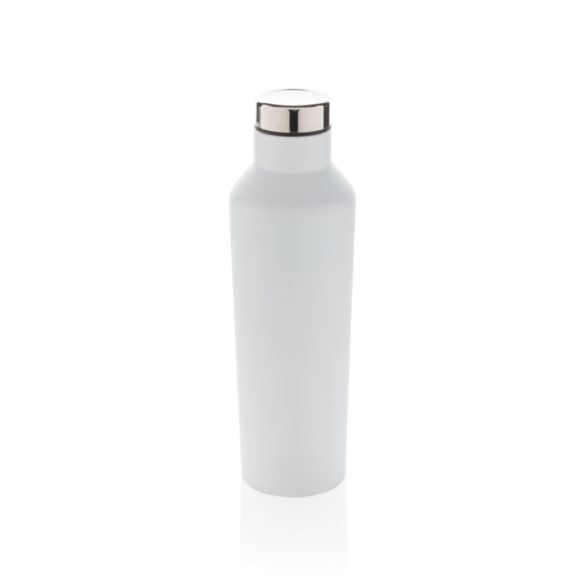 Modern vacuum stainless steel water bottle, white