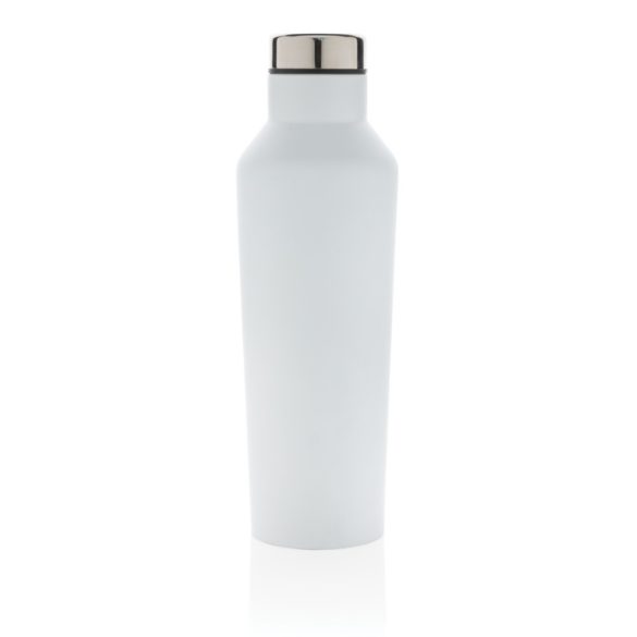 Modern vacuum stainless steel water bottle, white