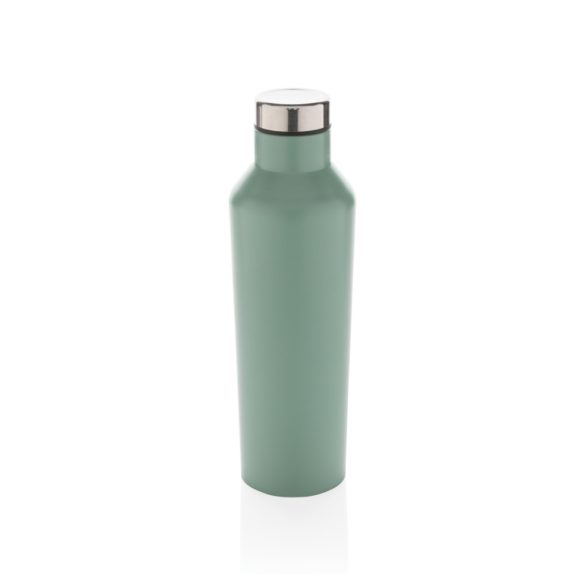 Modern vacuum stainless steel water bottle, green